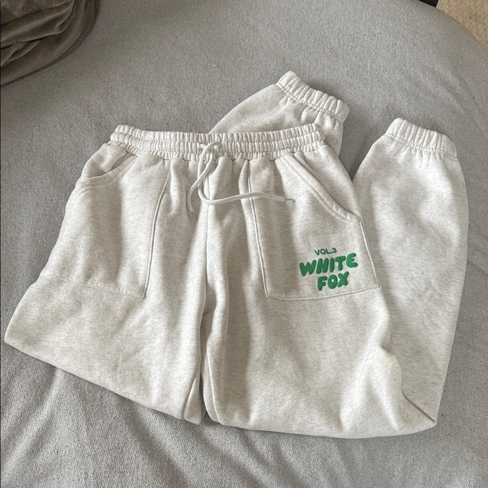 White Fox Gray Sweatpants